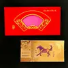 2026 Año del Caballo 100 Yuan Billete de Lámina de Oro Moneda Conmemorativa Billete de Oro Éxito al Comienzo del Año Regalo Venta al por Mayor