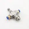 Bico atomizador de ar de pequeno fluxo 0,5 em aço inoxidável Sifão 0,3 Umidificação 0,8 Mistura de água com gás 1,8 Borrifador de resfriamento