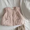 Colete de algodão para meninas casaco de inverno 2026 novo estiloso moda bebê menina colete versátil infantil peça externa moderna