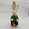 Enfeites Criativos de Coelho Artesanais Tecidos em Palha para Armários de Entrada, Varanda, Sala de Jantar, Decoração de Luxo Leve, Decoração de Casa de Animal Pequeno, Decoração de Vaso de Flores