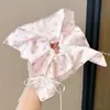 Goma de pelo scrunchie de moda estilo coreano para mujer, diadema dulce de verano estilo universitario de alto valor, pañuelo cuadrado, accesorio elástico para el cabello