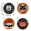 Posavasos de Madera Halloween Festival Clásico Retro Restaurante Vajilla Posavasos de Té Aislantes Base Antideslizante para Tazas Set Festivo