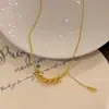 Nuevo Collar de Acero de Titanio con Moneda de Cinco Emperadores Estilo Chino para Mujer Modelo Nuevo 2025 Cadena para el Cuello de Lujo Ligero de Nicho Cadena para la Clavícula Accesorio