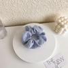 Goma de Pelo Elástico Suave Estilo Coreano Primavera y Verano Nuevo Simple Plisado Lino Francés Trendy Accesorio para el Cabello Scrunchie