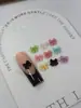 Set mixto de 50 piezas de accesorios para decoración de uñas de lazo, nuevas flores y estrellas tridimensionales de color macarrón, accesorios de resina para uñas postizas