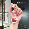 Juguete de Comida en Miniatura Fruta Bola de Arroz Tazón Adornos Estéreo DIY Accesorios de Resina de Moda Colgante para Llavero de Coche