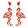 Brincos de Natal Estilo Novo Europeu e Americano, Árvore de Natal Personalizada e Fashion, Floco de Neve, Sino, Brincos e Acessórios Fashion de Flamingo