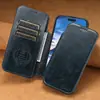 Adequado para Capa de Celular Iphone18Promax, Capa Flip, Porta-Cartão, Suporte de Carregamento Sem Fio Magnético Magsafe Capa de Couro