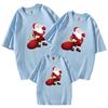 Camiseta de regalo de Papá Noel 2022, venta al por mayor, ropa de verano de algodón refinado para padres e hijos, ropa para niños, manga corta para adultos, cuello redondo