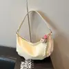 Bolso bandolera para axila súper popular transfronterizo de nicho 2026 nuevo bolso cruzado versátil para mujer, bolso de mano pequeño para salir, bolso de cuerno