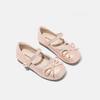 Zapatos de Ballet Perlado para Niñas Princesa Literarios 2025 Nueva Colección Primavera Verano Bebé Dulce Moño Zapatos de Piel de Un Paso Suela Suave