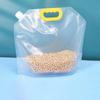 Bolsa de Almacenamiento de Granos Autosoportante Boca de Succión Arroz Bolsa de Almacenamiento Transparente Bolsa Sellada para Granos Portátil Engrosada Bolsa para Alimentos