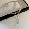 ¡Te acabo de ver! un Collar Gargantilla de Zirconia de Lujo de Nicho con un Toque Elegante y de Alta Gama, un Accesorio de Cadena para Clavícula para Mujeres