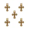 Acessórios de Joias de Liga Metálica com Gotejamento de Óleo Pequeno Pingente de Cruz Pulseira DIY Colar Chaveiro Pingente Decorativo T86
