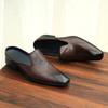 [vip para] pantuflas de verano para hombre talla grande baotou medias pantuflas cuero tallado sandalias de negocios