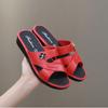 Zapatillas de flores de plástico al por mayor de fábrica, plataforma de color sólido, sandalias de punta abierta, zapatillas de ropa exterior para mujer opcionales multicolores