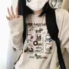 Camiseta de manga larga de algodón puro estilo retro americano para mujer, nuevo modelo primavera y otoño 2026, estilo holgado y casual, adecuada como capa interior o top