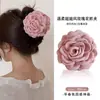 2025 Pinza para el Cabello de Flor Seca Grande Color Rojo Rosa Estilo Caro Mismo Estilo Tocado Clip de Flor para el Cabello Accesorios para el Cabello de Mujer