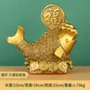 Ornamentos de peixe de cobre grande dragão dourado de latão peixe carpa anual decorações para casa para ornamentos de peixe atacado