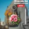 Decoração de bolsa, design plano, chaveiro de palhaço de carro, chaveiro transfronteiriço, pingente de chave de desenho animado em acrílico, acessório para casal