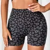 Pantalones de fitness con estampado de leopardo para mujer, que realzan los glúteos, ajustados, de cintura alta, shorts para correr, pantalones de yoga deportivos de secado rápido, elásticos, shorts ajustados de verano