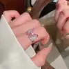 Anillo de Zirconia Mariposa Fría Estilo Ins Coreano Exquisito Anillo para Mujer Lujo Ligero Joyería de Gama Alta Venta al por Mayor