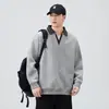 Moletom Solto Falso Duas Peças Manga Longa Outono e Inverno 2025 Masculino Marca de Moda Americana Versátil Tamanho Grande Espessado Top Pesado