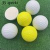 Pelota de práctica de golf de doble capa con pelo liso, color amarillo y blanco opcional, fabricante de fuentes