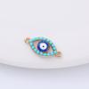 Accesorios de joyería de moda europeos y americanos accesorios de joyería para ojos diy conexión de galvanoplastia azul turquesa accesorios de joyería de doble colgante