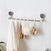 Toallero de Acero Inoxidable Sin Perforación de un Solo Polo para Baño, Estante de Almacenamiento Sin Costuras con Gancho, Toallero de Cocina