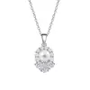 Conjunto de Joias Tonglin S925 Prata Esterlina 3 Peças Colar de Pérolas Brincos Anel Conjunto de Joias de Prata Esterlina de Luxo Leve de Alta Qualidade