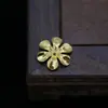 Materiais para acessórios DIY: Corsage de noiva estilo antigo, leque redondo, peças de flor de ferro Xiuhe, coleção de pétalas de flor de ferro