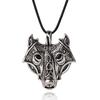 Joyería Transfronteriza Europea y Americana Más Vendida Colgante de Aleación de Zinc Vintage Collar de Cabeza de Lobo para Hombre Venta al por Mayor en Stock