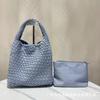 Cross-border estilo saco tecido feminino primavera e verão saco pequeno e leve feminino saco de grande capacidade cesta de legumes bolsa