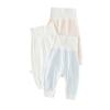 Calça de Cintura Alta Protetora de Barriga para Bebê Calça Dividida para Bebê Calça Quente com Botão de Pressão Algodão Puro Feminino Masculino com Abertura no Gancho Base Outono e Inverno