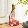 Ornamento de Alta Qualidade Estilo Chinês Novo Lua d'Água Guanyin Livre Escultura de Figura de Buda Decorações de Mesa de Centro de Sala de Estar Antiga