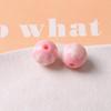 Cuentas redondas de calabaza de colores lindas de 16 mm con agujero recto, cuentas sueltas para pulsera, pendientes, joyería DIY, accesorios de resina para mujer