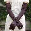 Guantes de Rendimiento para Cantante de Escenario Largo Pasarela Europea y Americana Guantes Sobre el Codo Vestido de Cena Retro Protección Solar Envío Directo
