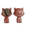 Espelho pequeno portátil desenho animado espelho de gato fofo espelho portátil para exterior espelho de maquiagem de madeira atacado