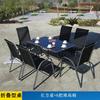 Mesa e cadeira ao ar livre, jardim, pátio externo, varanda, dobrável lazer, pequeno ferro mesa ao ar livre e cadeira, impermeável com combinação de guarda-sol
