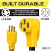 Cable de extensión para yate RV enchufe macho L14-30P a toma hembra 14-50R cable de extensión de alimentación estándar americano