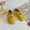Zapatos de Princesa para Bebé Niña Estilo Coreano Niñas Suela Suave Mary Janes Primavera y Otoño Infantil Transpirables Zapatos Individuales Lunares Encaje Zapatos de Piel