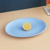 Plato ovalado de paja de trigo, plato para servir en hoteles y restaurantes, plato para aperitivos de frutas, plato grande redondo de plástico para el hogar, venta al por mayor