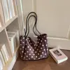 Bolso de mano único y elegante de lunares para mujer, nuevo bolso de hombro casual de moda 2026, bolso de gran capacidad para el trabajo