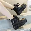 Botas Martin de Plataforma para Mujer 2026 Otoño/Invierno Nuevas de Suela Gruesa para Aumentar la Estatura Botines Cortos Botas Individuales Cálidas con Forro de Terciopelo Botas de Moda