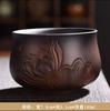 Bule de cerâmica roxa relevo feito à mão Lotus único pote chá doméstico roxo presente de lama Kung Fu Chá Master Cup Master Cup