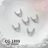 Accesorios Premium de Zirconia para Uñas, Lujo Ligero Estilo Francés, Brillantes Decoraciones de Diamantes para Uñas Portátiles en Forma de Arco Creciente con Diamantes Completos en el Lateral