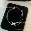 Collar Shangmei de Mariposa Blanca para Mujer Accesorios de Alta Gama Exquisito Lujo Ligero Nicho Oro Rosa 2025 Nuevo Collar de Cadena para Clavícula