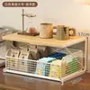 Estante de almacenamiento simple retro para escritorio del hogar, portavasos para mesa de comedor, organizador de tazas para snacks para sala de estar, estante multicapa para escritorio de oficina