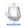 Lujo Accesible Escandinavo Hexagonal de Vidrio Doméstico Martillado Diamante Vaso de Agua Vaso de Whisky Geométrico Juego de Vino Ins Vaso de Vino Extranjero